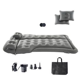 Car Air Mattress, Inflatable Car Camping Mattress, Flocking Thickened Travel Beds, Comfortable and Durable Portable Sleeping Pad with Air Pump, Nozzle