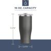 Chaser 16oz | Insulated, Stainless Steel Cup with a Spill Proof Whale Tale Lid, Dishwasher Safe Tumbler for Hot & Cold Drinks