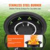 Propane Fire Pit, 24-Inch Diameter Outdoor Portable Gas Fire Pit with Cover & Lava Rocks, Adjustable Flame Height Camping Firepit for Heating