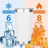 20oz Tumbler with Lid Stainless Steel Insulated Tumblers Travel Coffee Tumbler Bulk Double Wall Vacuum Insulated Water Cup Christmas Gifts for Women M