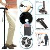 LED Walking Stick Cane Safety All Terrain Pivoting Base Folding Cane Travel