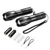 2 Pack Flashlights Torch, 2000 High Lumens 5 Modes Adjustable Focus Flashlight