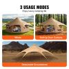 Canvas Tent, 4 Seasons 5 m/16.4 ft Bell Tent, Canvas Tent for Camping with Stove Jack, Breathable Yurt Tent for up to 8 People