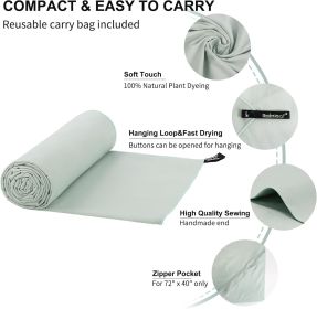 Microfiber Towel Perfect Travel & Gym & Camping Towel. Quick Dry - Super Absorbent - Ultra Compact - Lightweight. Suitable for Trip, Beach, Shower (Material: Microfiber)